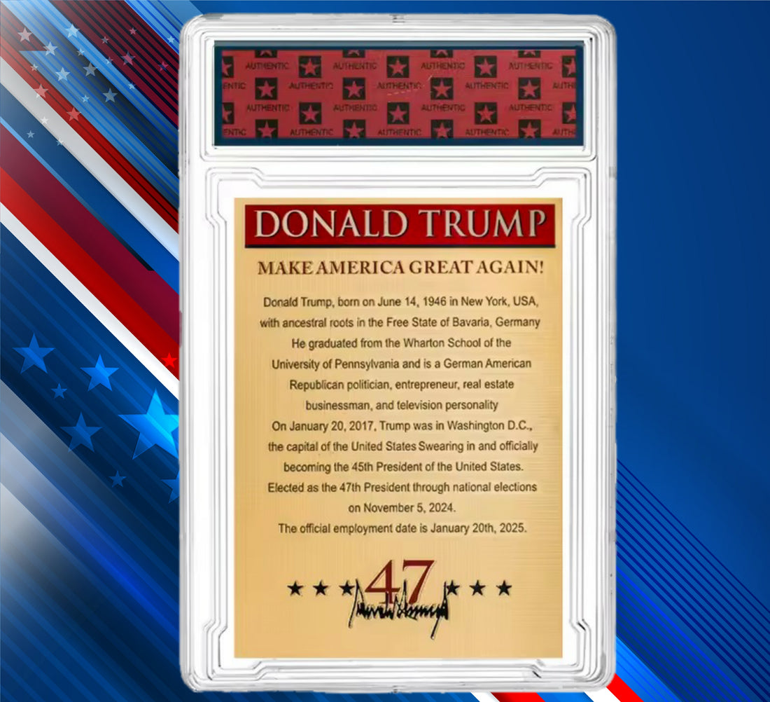 Donald Trump & JD Vance 47th President of United States Collector's Trading Card - Gem Mint 10 Rated