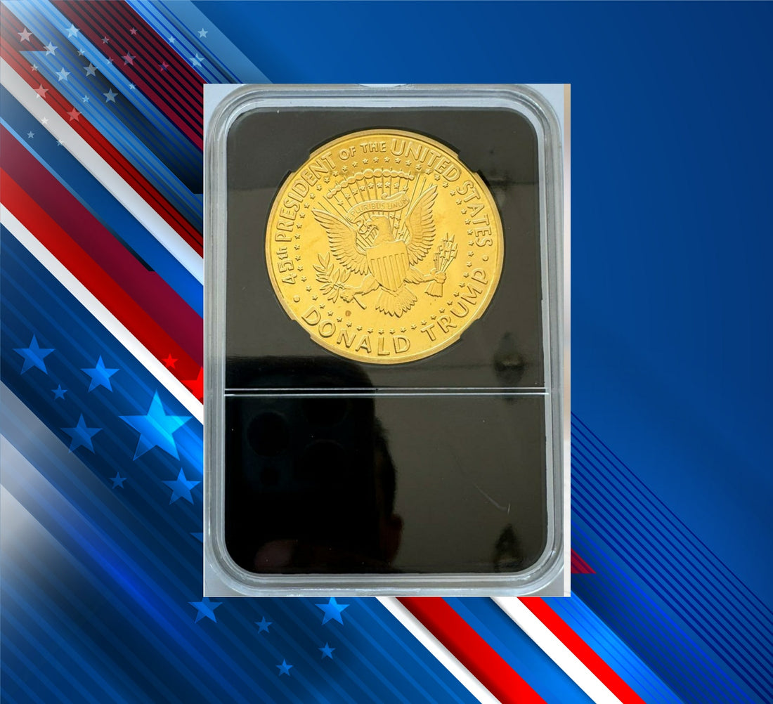 President Donald Trump Mug Shot 2024 Commemorative Gold Plated Coin